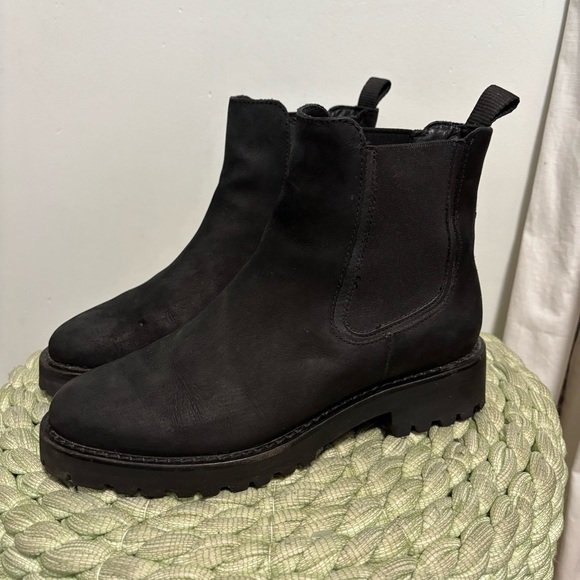 Thursday Boot Co Matte Black Leather Slip On Chelsea Combat Boots - Picture 5 of 10